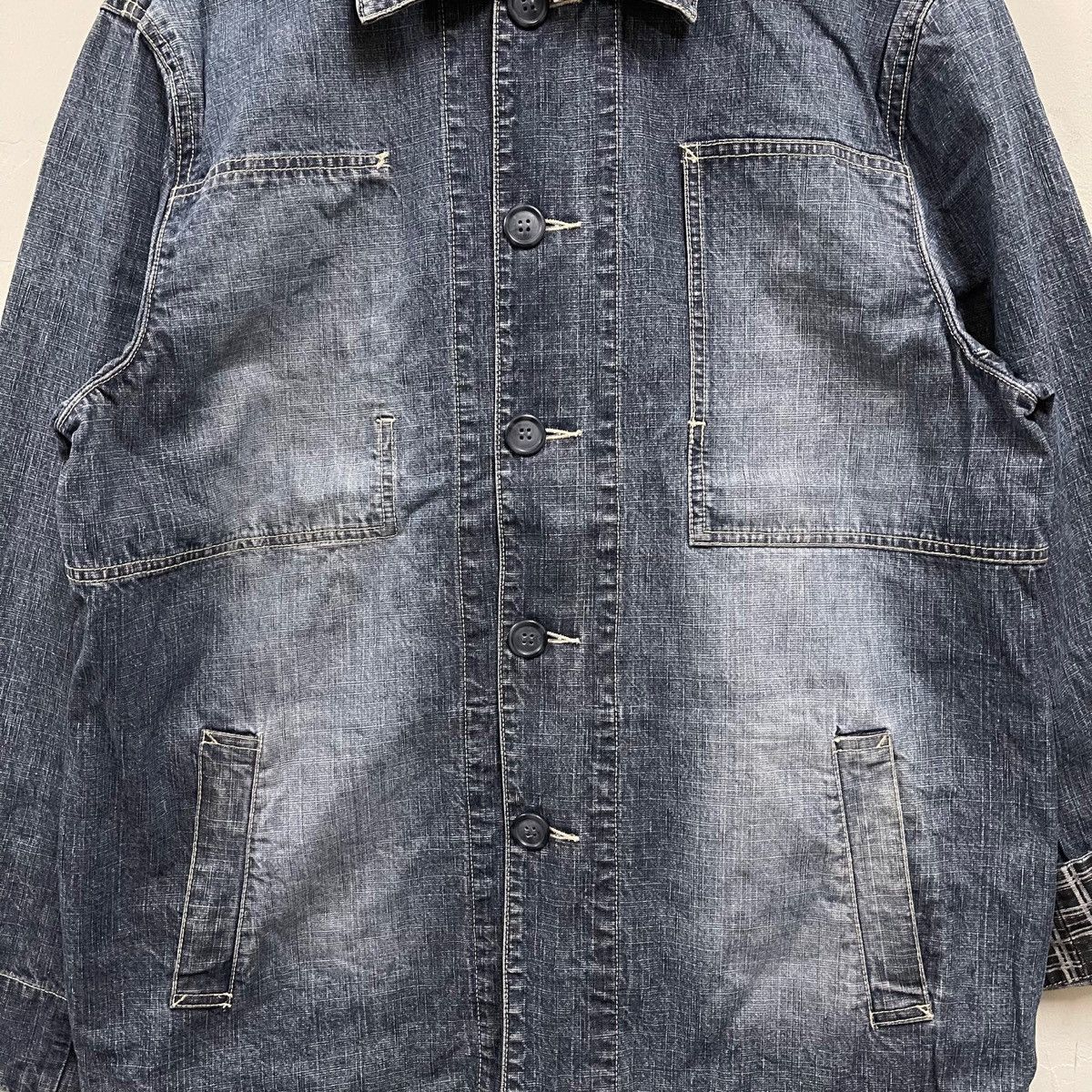 Japanese Brand Vintage ALLIX DESIGN denim jacket Size US L / EU 52-54 / 3 - 4 Thumbnail