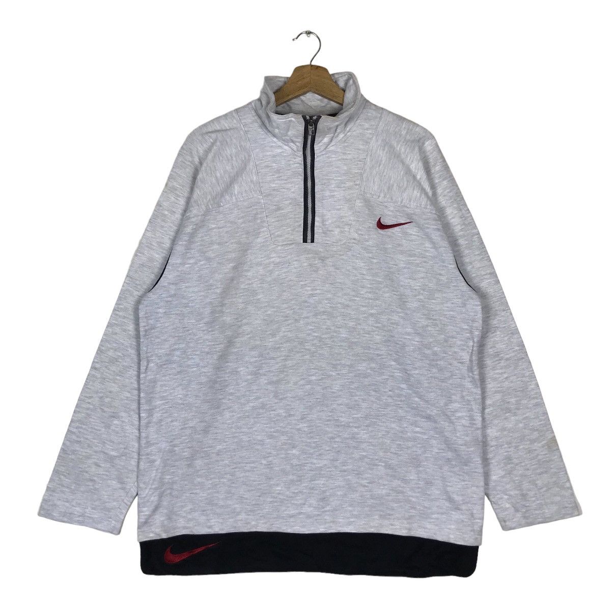 Nike Small Logo Quarter Zip Pullover Jumper Sweatshirt