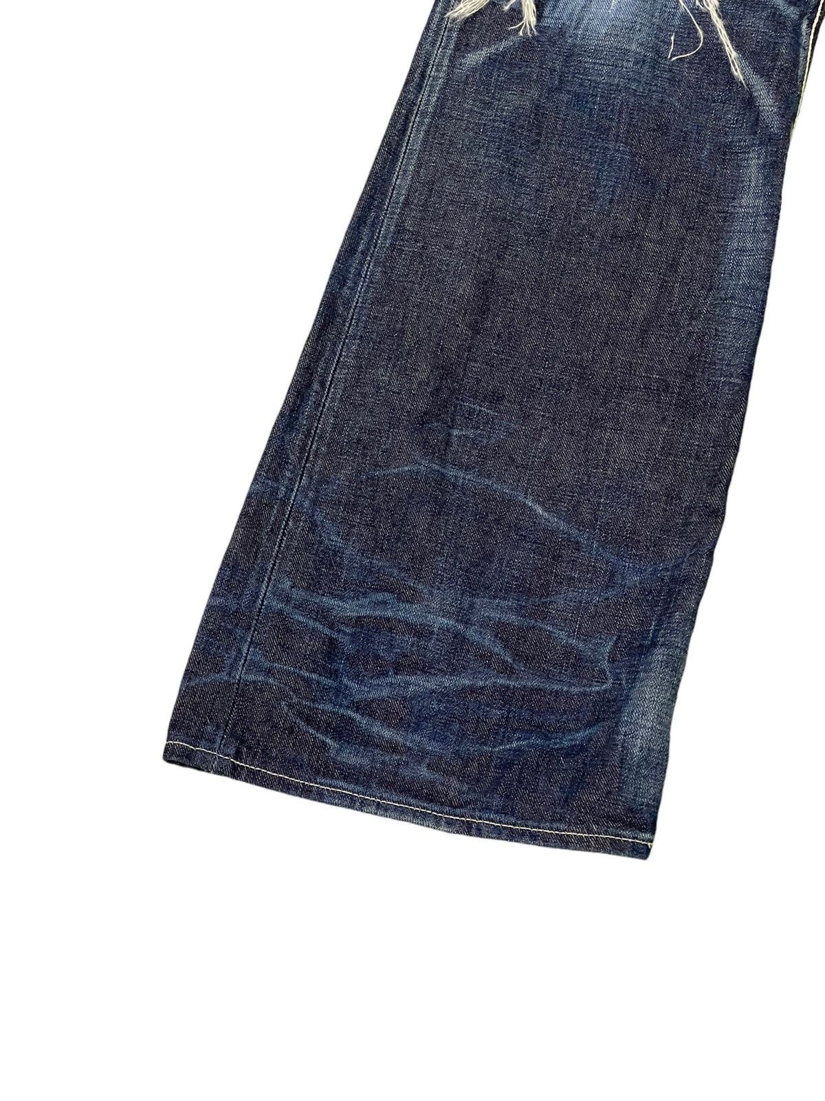 Japanese Brand Flare Jeans Ufin & Sons Distres Thick Denim Bell Bottom 5🟦9 Size US 35 - 5 Thumbnail