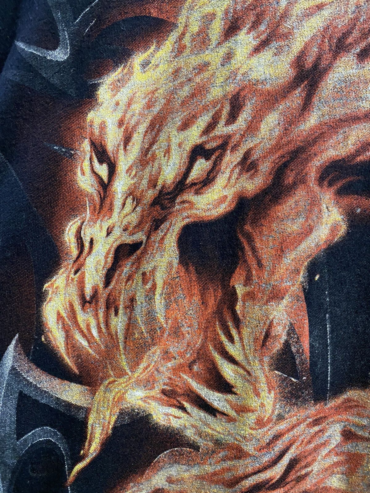 Vintage Rare Vintage T-Shirt Fire Dragon Skeleton. Y2K style. Punk Size US M / EU 48-50 / 2 - 4 Thumbnail