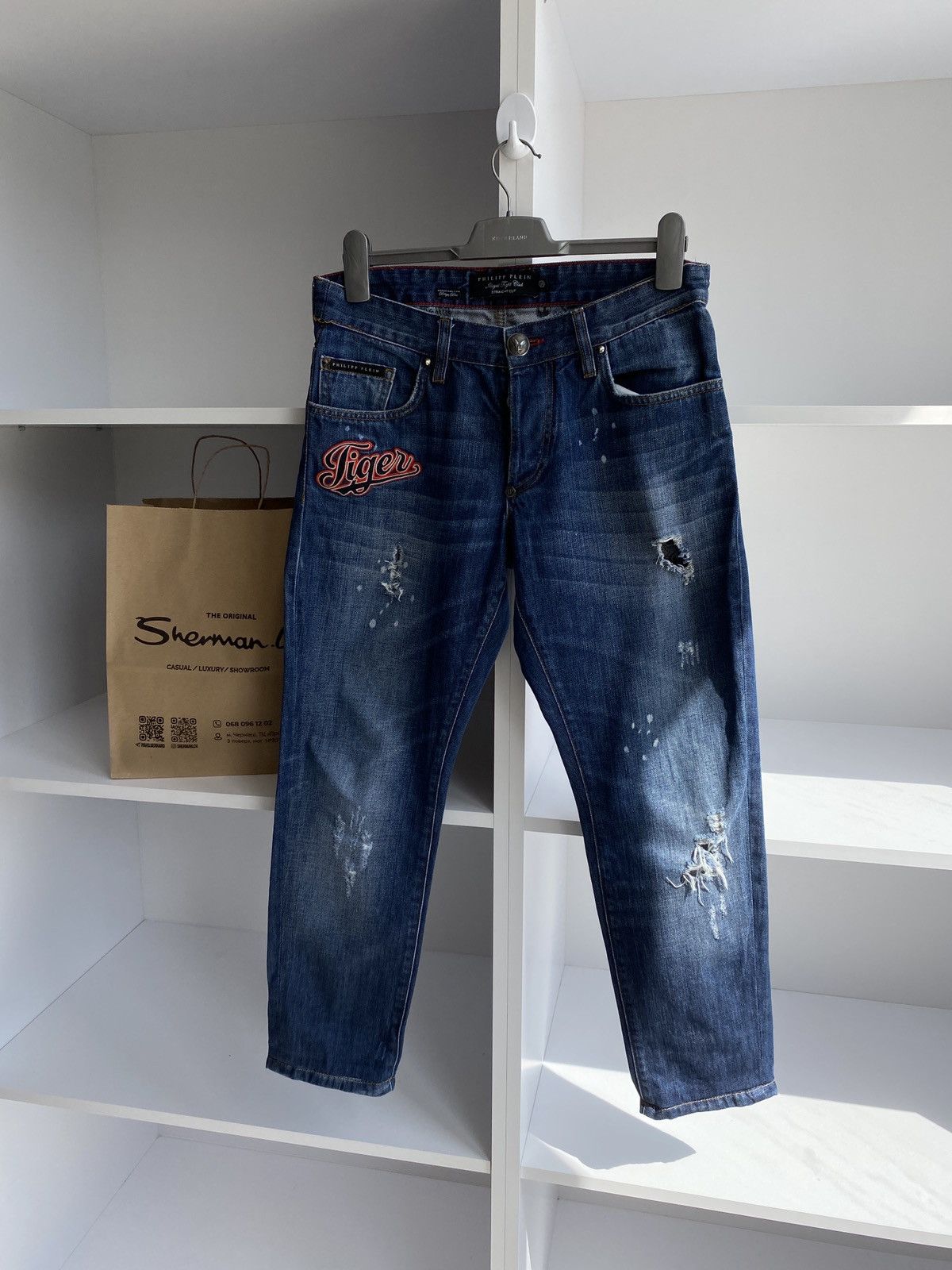 Philipp Plein × Vintage Philipp Plein Jeans Vintage Distressed Size US 33 - 2 Thumbnail