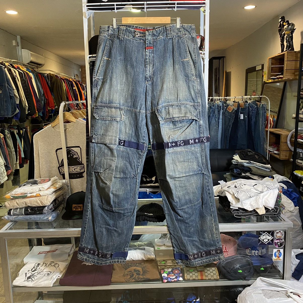 パンツ \"MARITHE FRANCOIS GIRBAUD\" Bondage Pants marithe francois girbaud denim bondage pants - ASYM