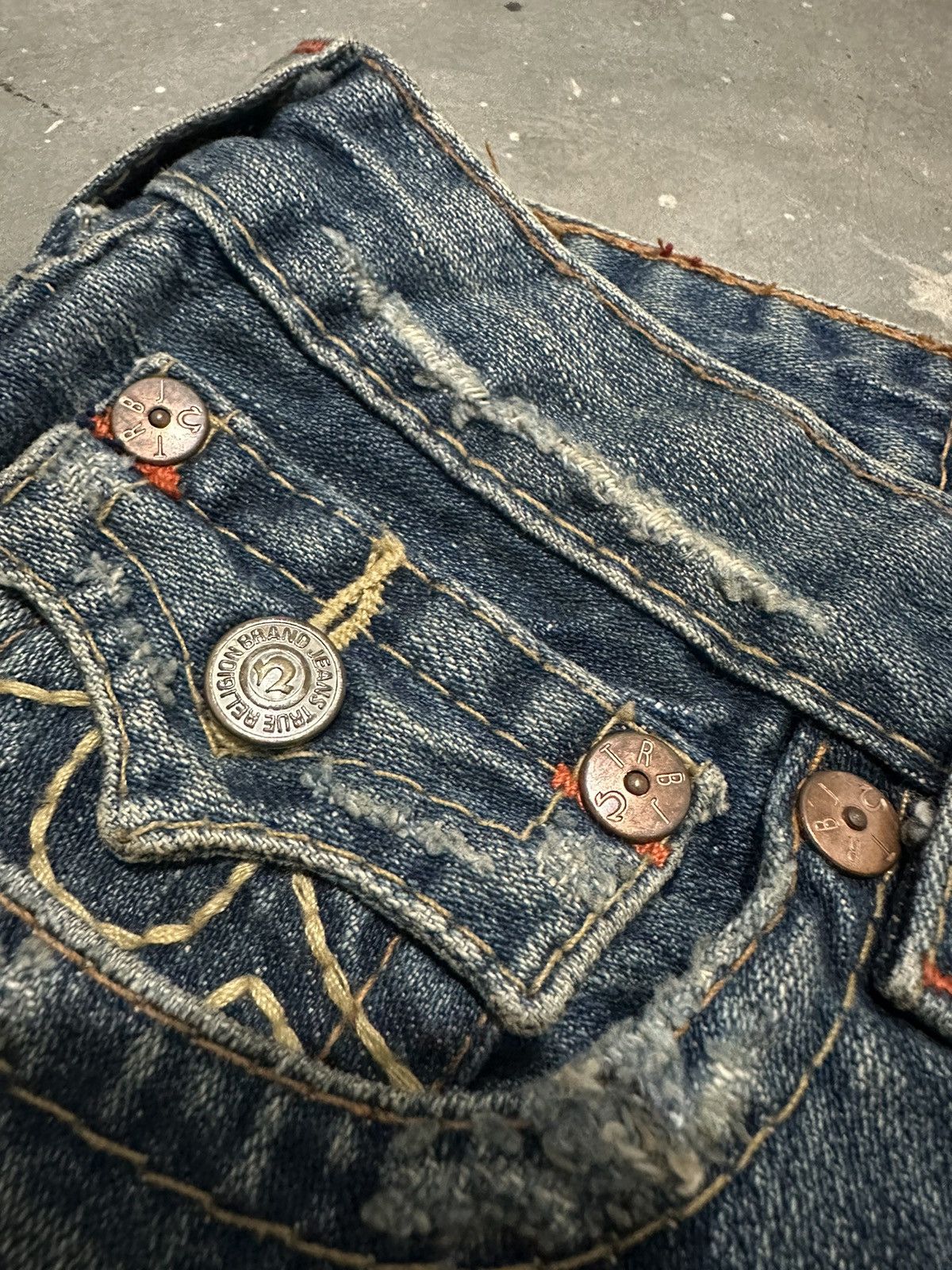 True Religion × Vintage True Religion Lola Distressed Mini Skirt Y2k Style Size 28" / US 6 / IT 42 - 7 Thumbnail