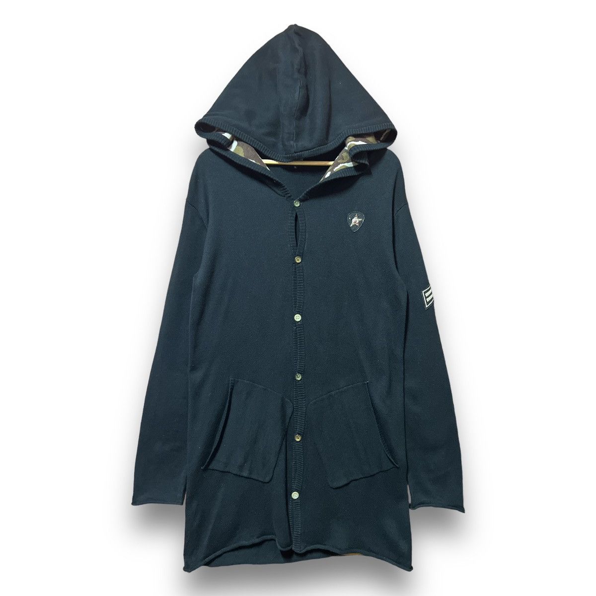 Japanese Brand Peyton Place For Men PPFM long cardigan hoodie camo Size L / US 10 / IT 46 - 1 Thumbnail