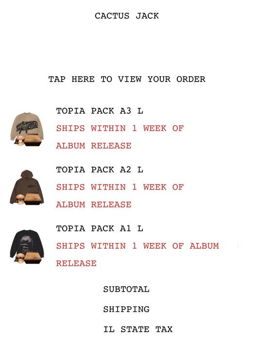 Travis Scott topia A1 Box Set Pack 新品+spbgp44.ru