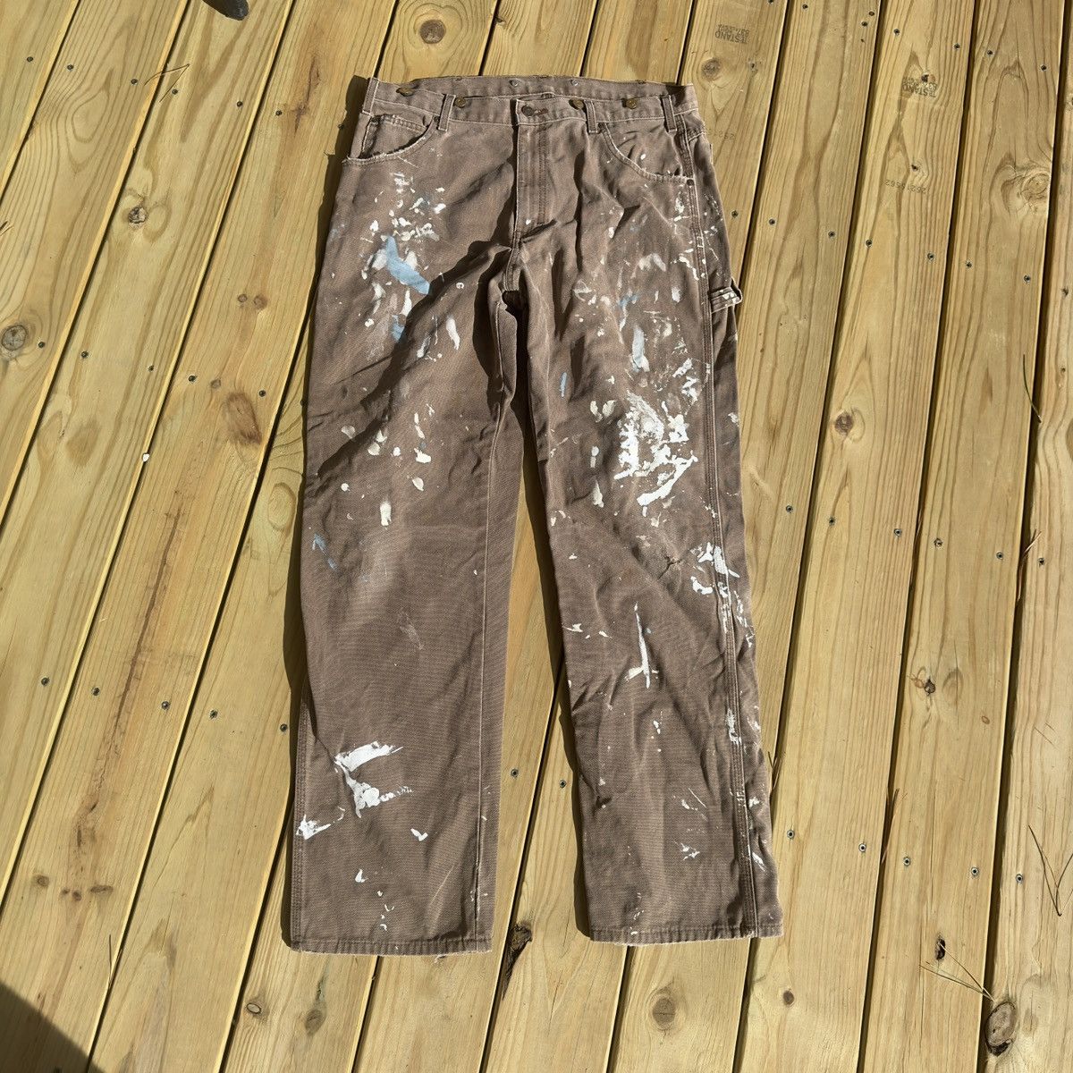 Vintage Dickies paint pants 36x34 paint splatter carpenter Grailed