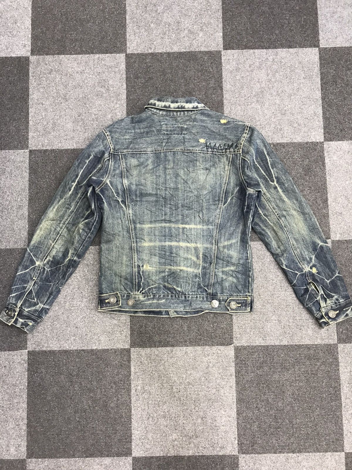 Japanese Brand POINT LOMA Japan Distressed Slim Fit Denim Jacket Size US S / EU 44-46 / 1 - 16 Thumbnail