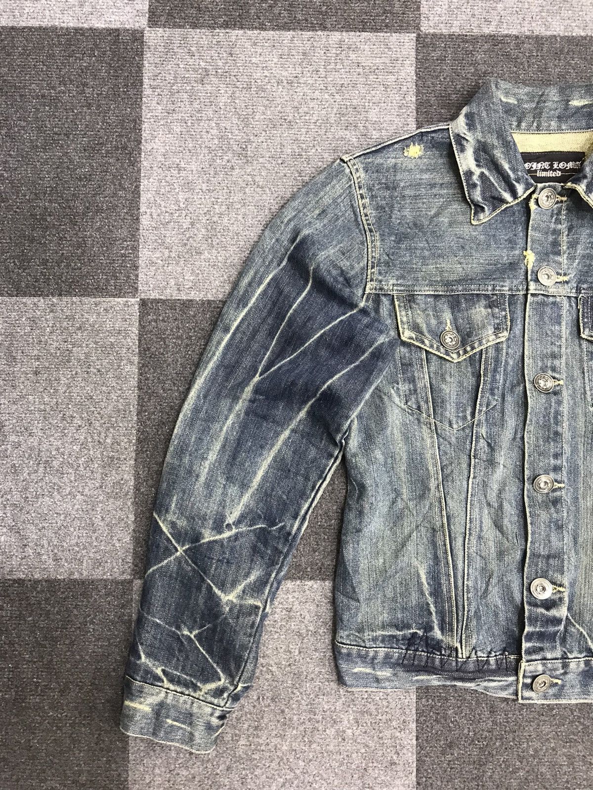 Japanese Brand POINT LOMA Japan Distressed Slim Fit Denim Jacket Size US S / EU 44-46 / 1 - 5 Thumbnail