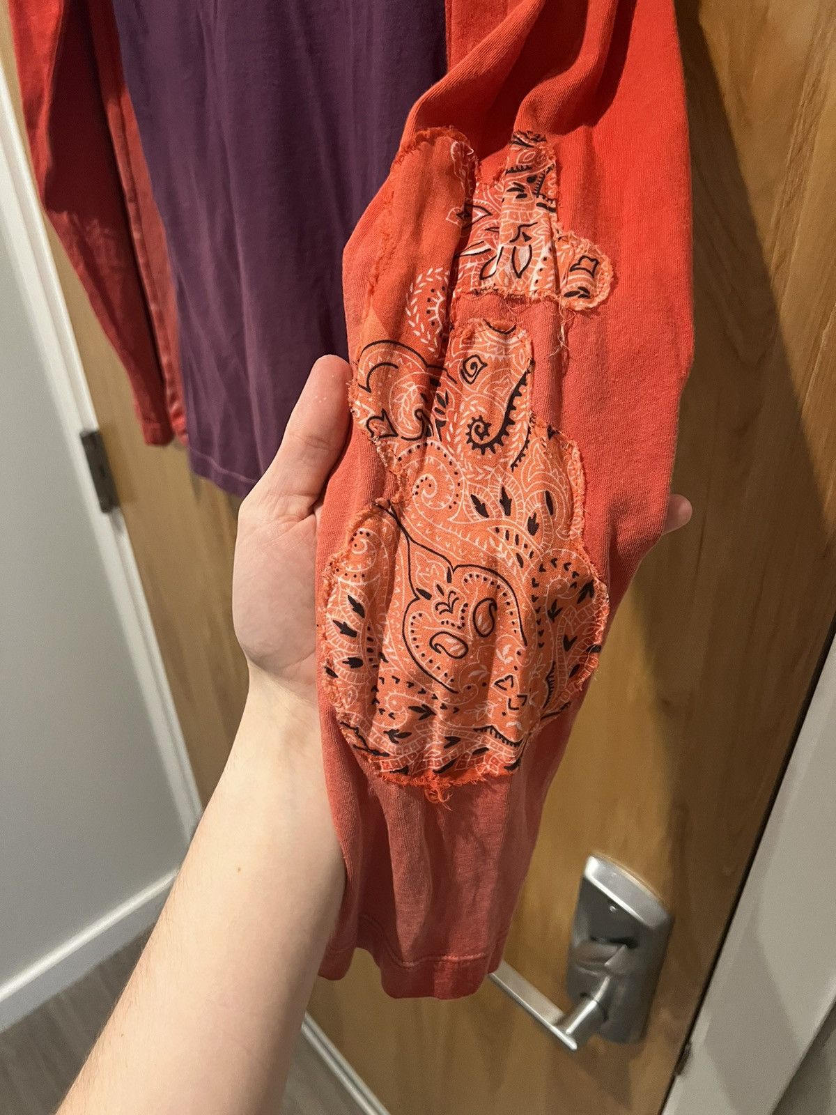 Off-White Off White Triple Layer Reconstructed Longsleeve Red Purple Size US M / EU 48-50 / 2 - 10 Thumbnail