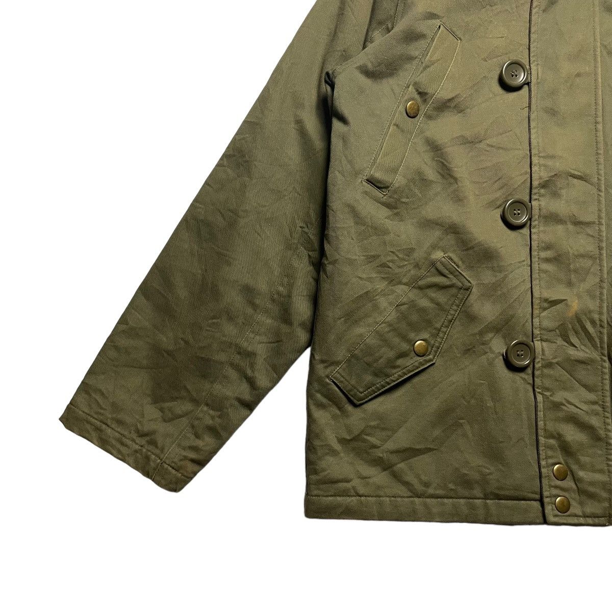 14th Addiction × Japanese Brand × Le Grande Bleu (L.G.B.) 🇯🇵 VINTAGE VERDURE FUR COLLAR BUTTON UP FULL ZIP JACKET Size US M / EU 48-50 / 2 - 3 Thumbnail