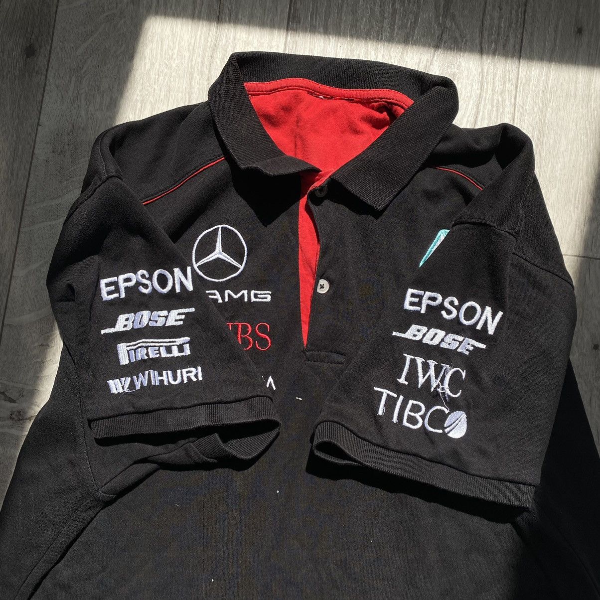 Mercedes-Benz VINTAGE MERCEDES BENZ AMG TOMMY HILFIGER PIRELLI POLO TSHIRT Size US XL / EU 56 / 4 - 3 Thumbnail