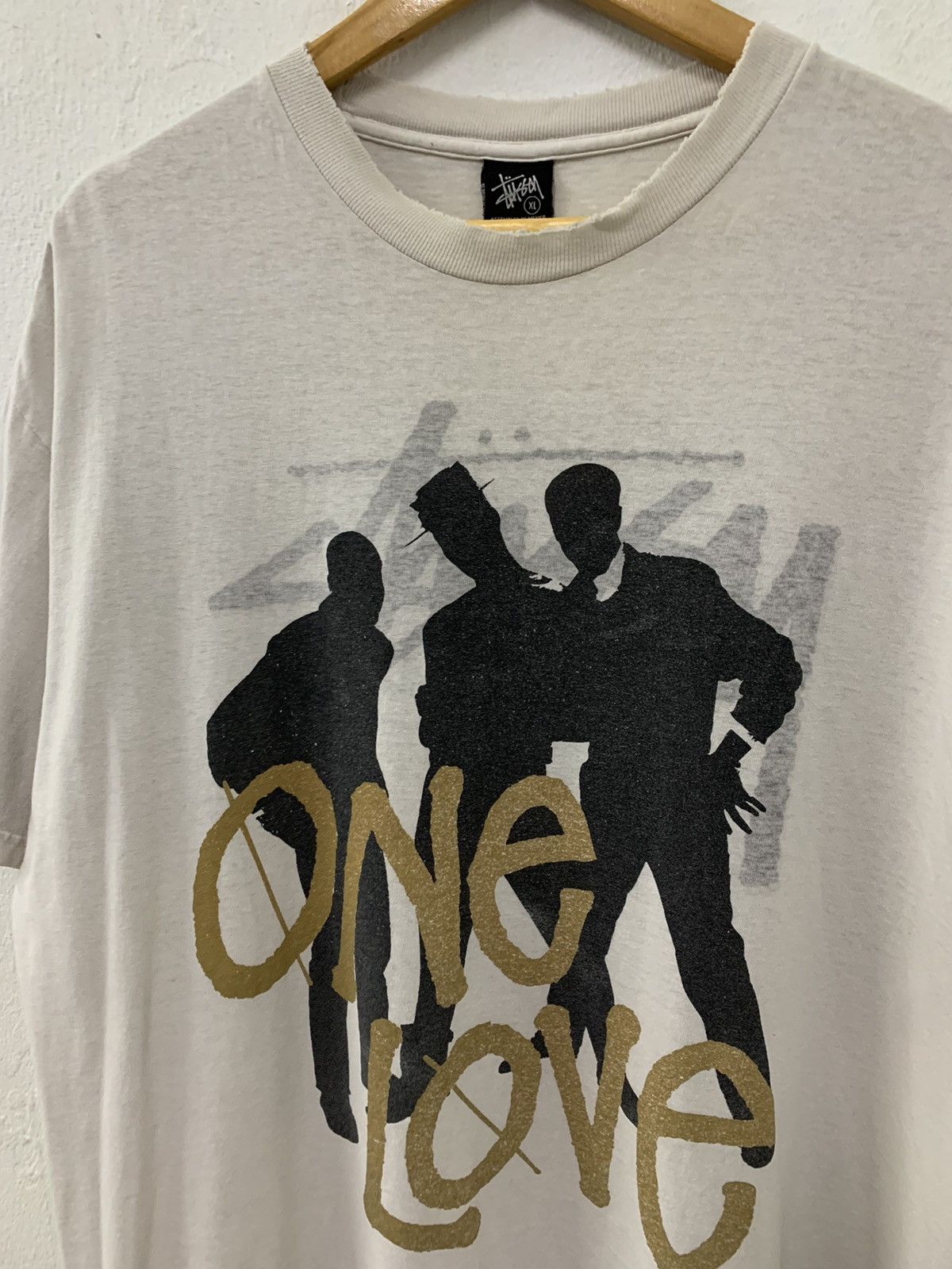 Distressed Thrashed Stussy Reversible Run DMC One Love