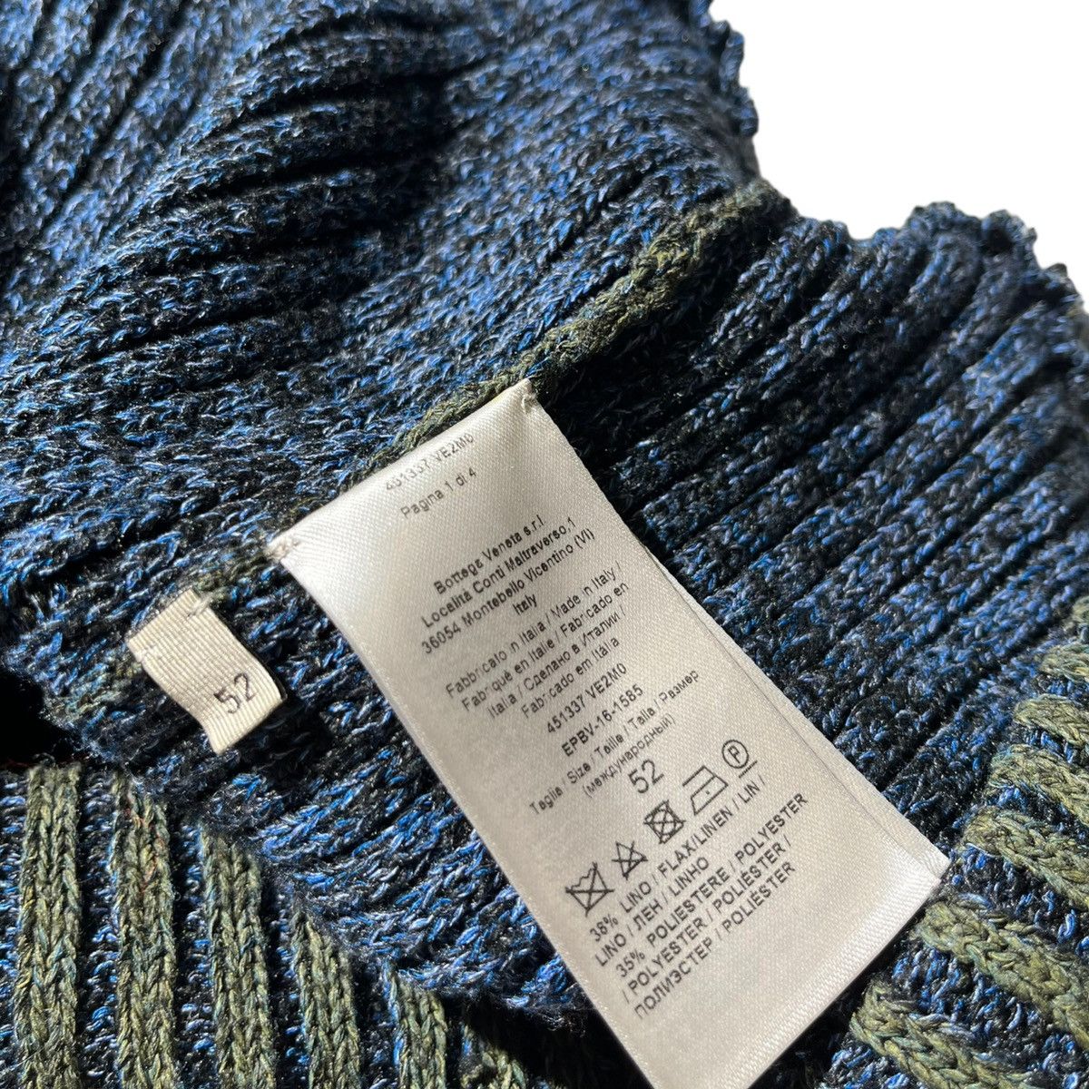 Bottega Veneta Ribbed tri color polo Size US L / EU 52-54 / 3 - 4 Thumbnail