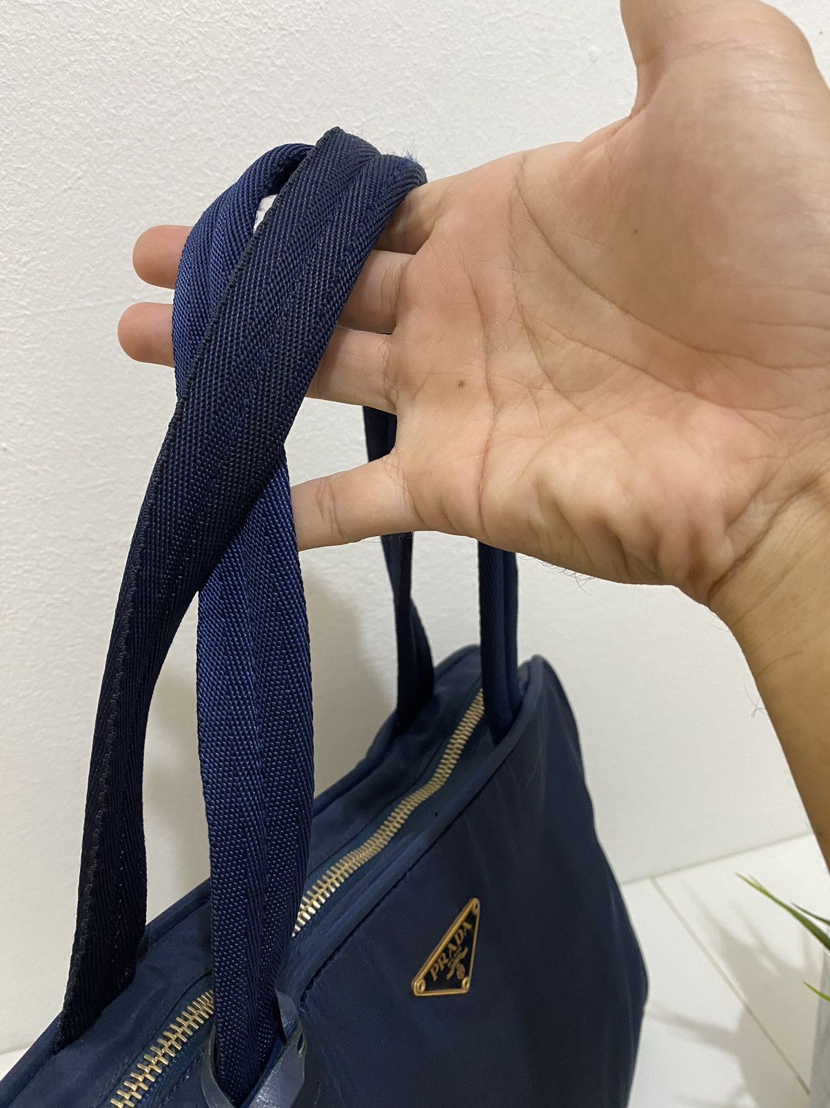 Prada Prada Tessuto Nylon Navy Blue Handbag Size ONE SIZE - 5 Thumbnail