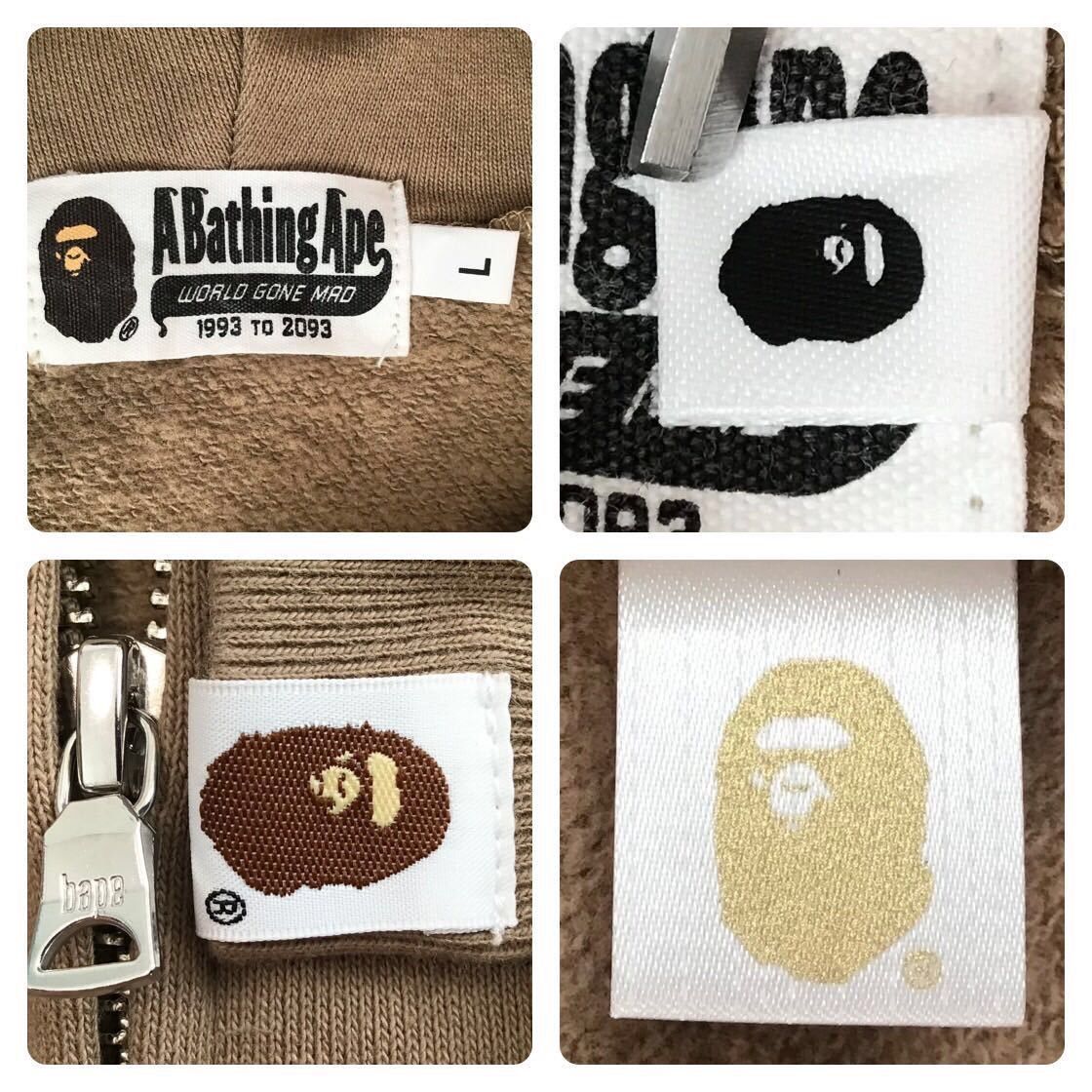 Bape BAPE College logo full zip hoodie beige a bathing ape Size US L / EU 52-54 / 3 - 6 Thumbnail