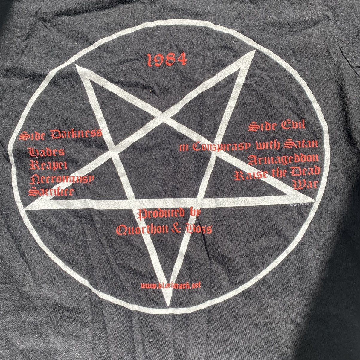 Band Tees VINTAGE BATHORY BLACK METAL BAND PENTAGRAM T SHIRT Size L / US 10 / IT 46 - 4 Thumbnail