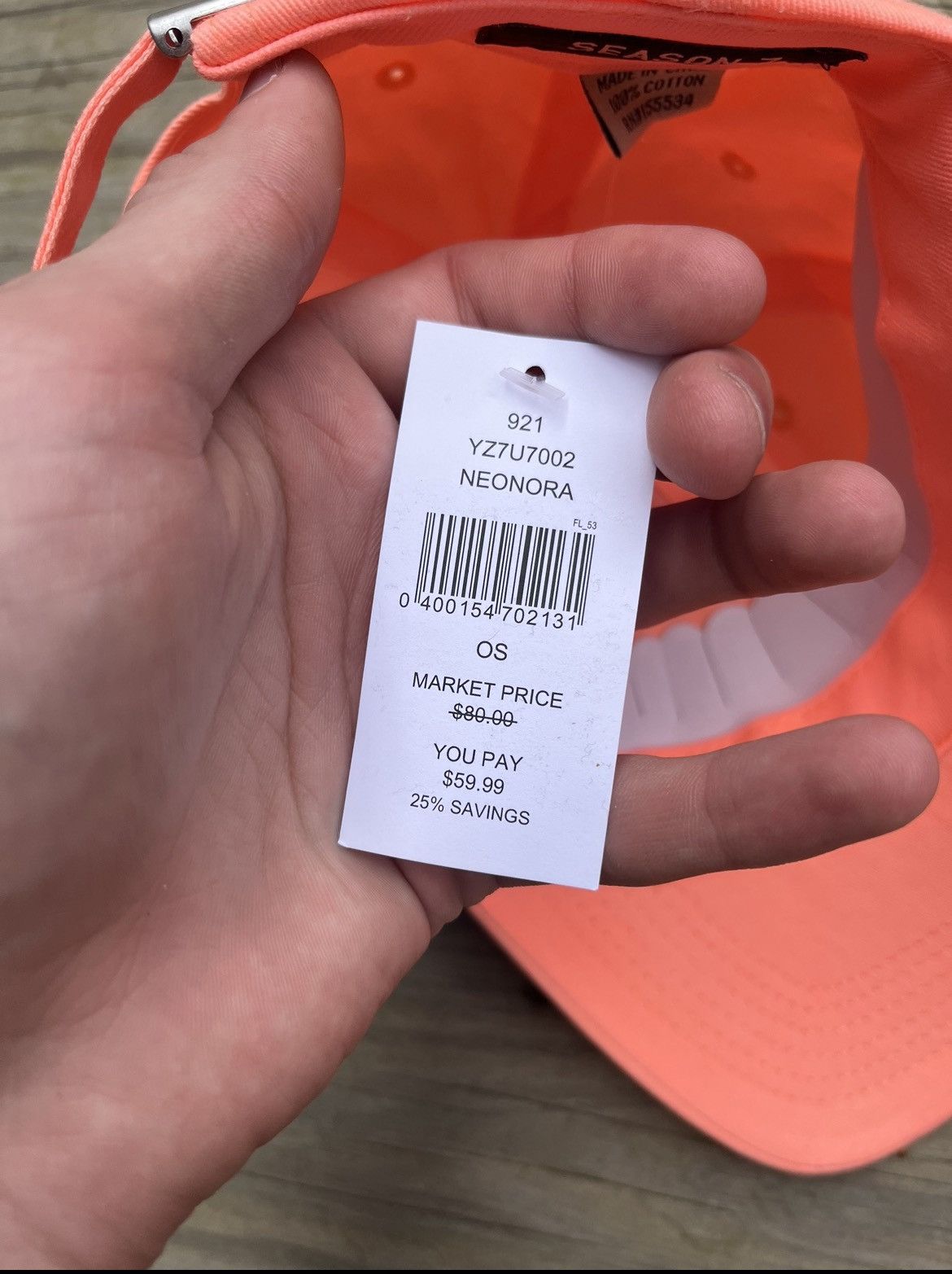 Yeezy Yeezy Season 7 Cotton Cap Neon Orange YZY Kanye west hat Size ONE SIZE - 3 Thumbnail