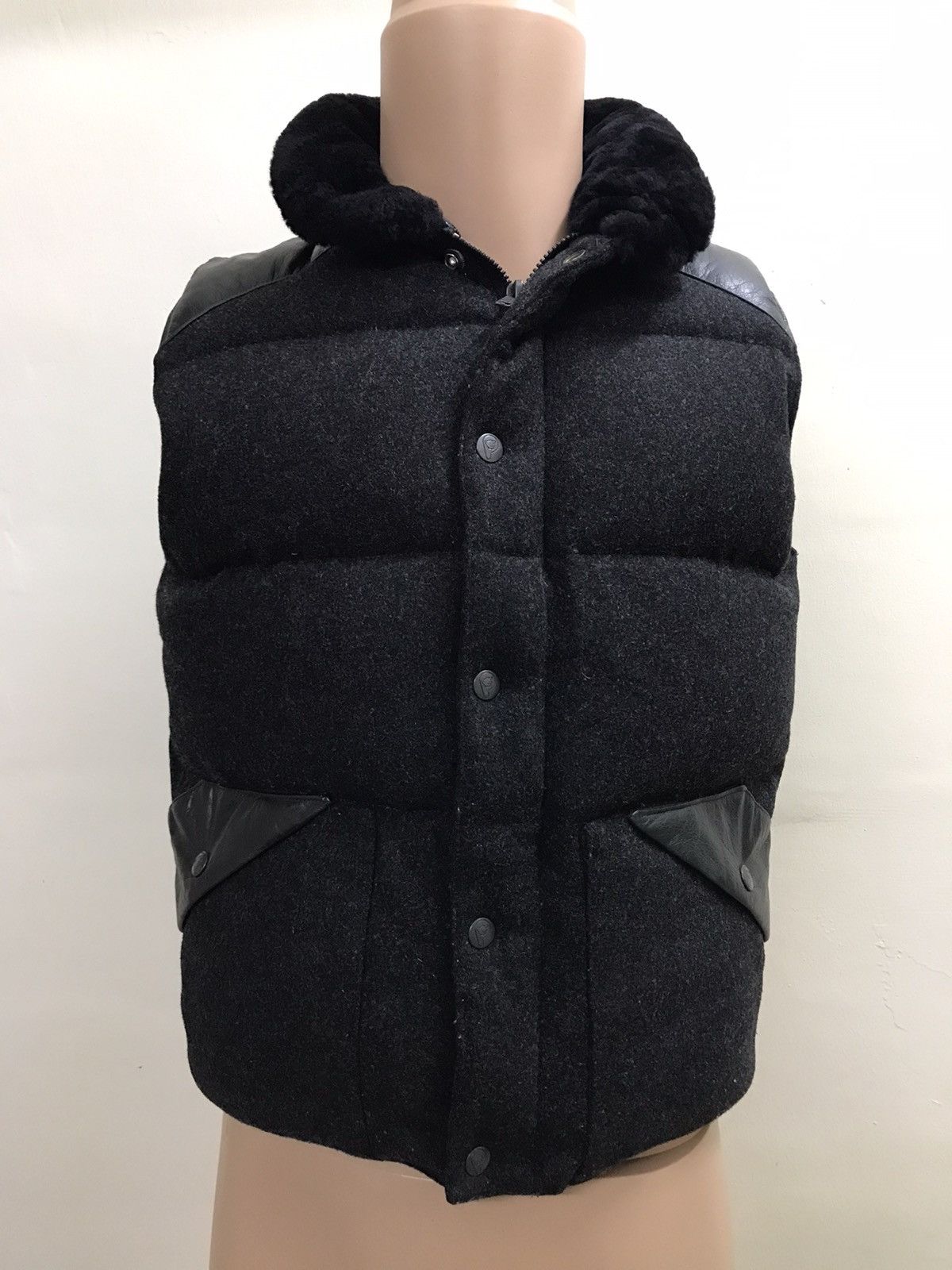 Penfield Penfield Wool Vest Leather Made In USA Size US S / EU 44-46 / 1 - 2 Thumbnail