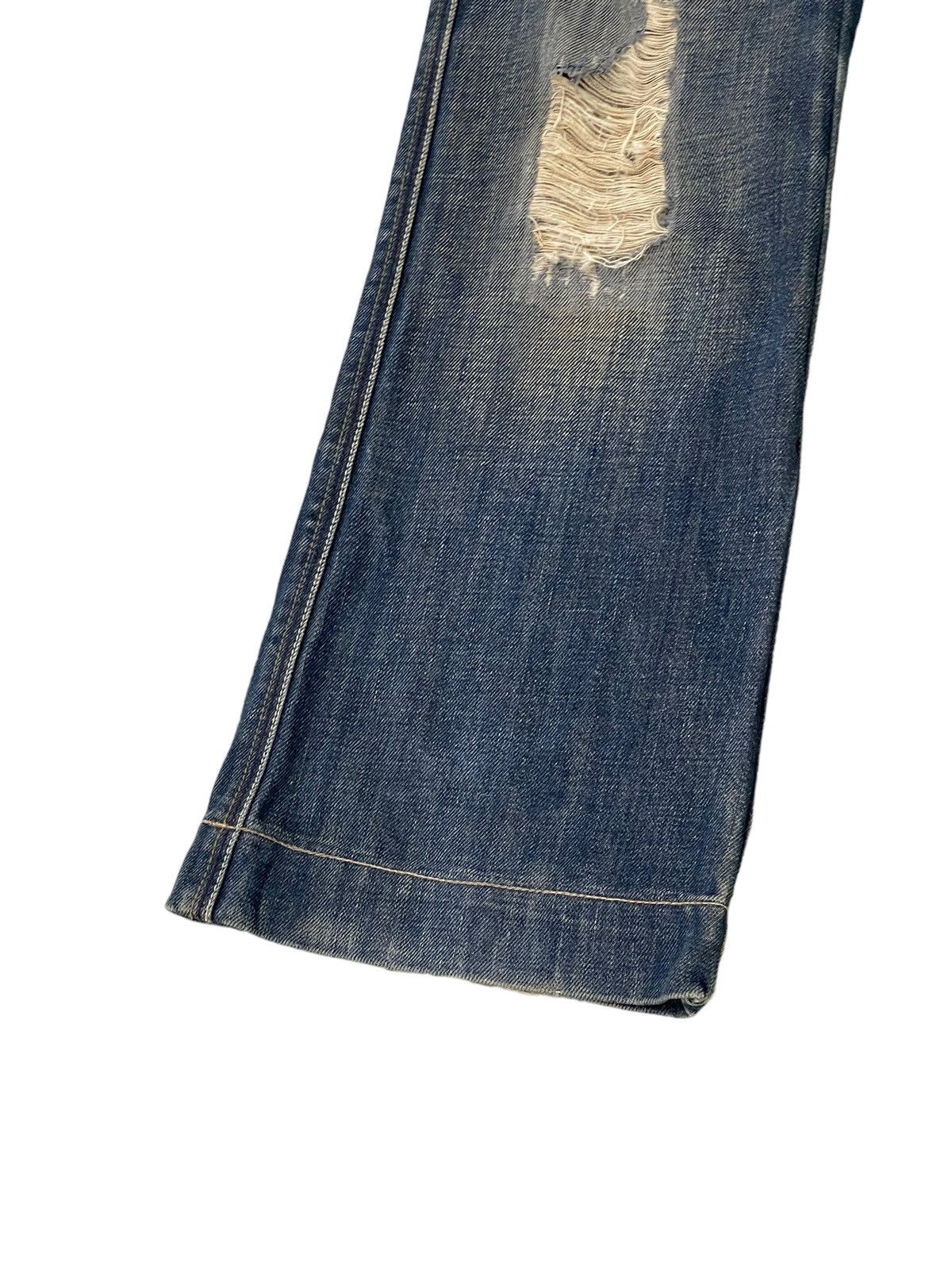 Diesel Flare Jeans Diesel Italy Distress Low Rise Boot Cut 5🟦8 Size US 30 / EU 46 - 5 Thumbnail