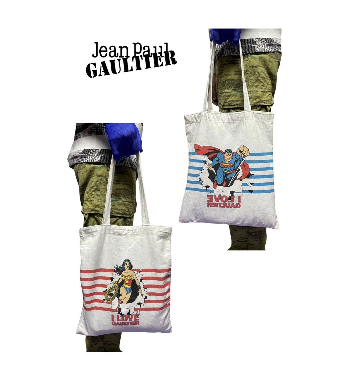 Jean Paul Gaultier Jean Paul Gaultier X Dc Comic “I LOVE GAULTIER” Tote Bag Size ONE SIZE - 1 Thumbnail