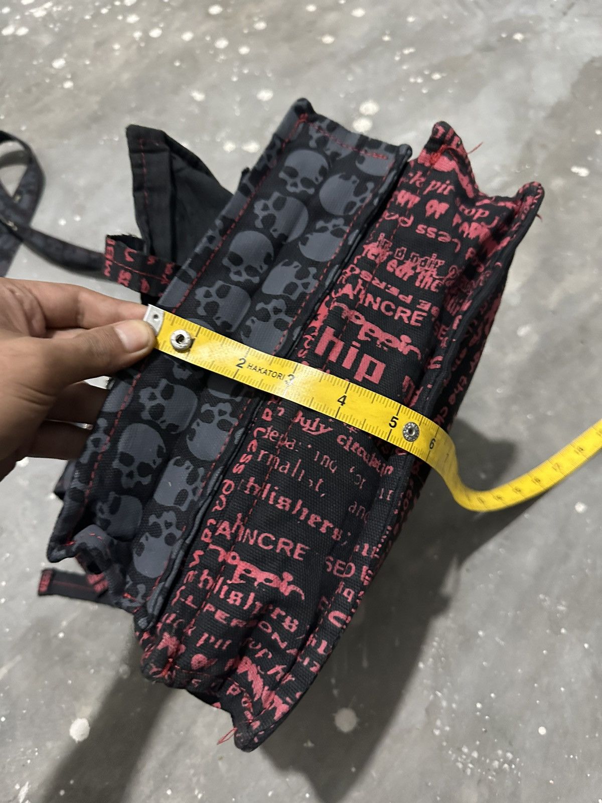 Japanese Brand Beautiful Punk Bondage Skull Body Line Blood Storm Bag Size ONE SIZE - 25 Thumbnail