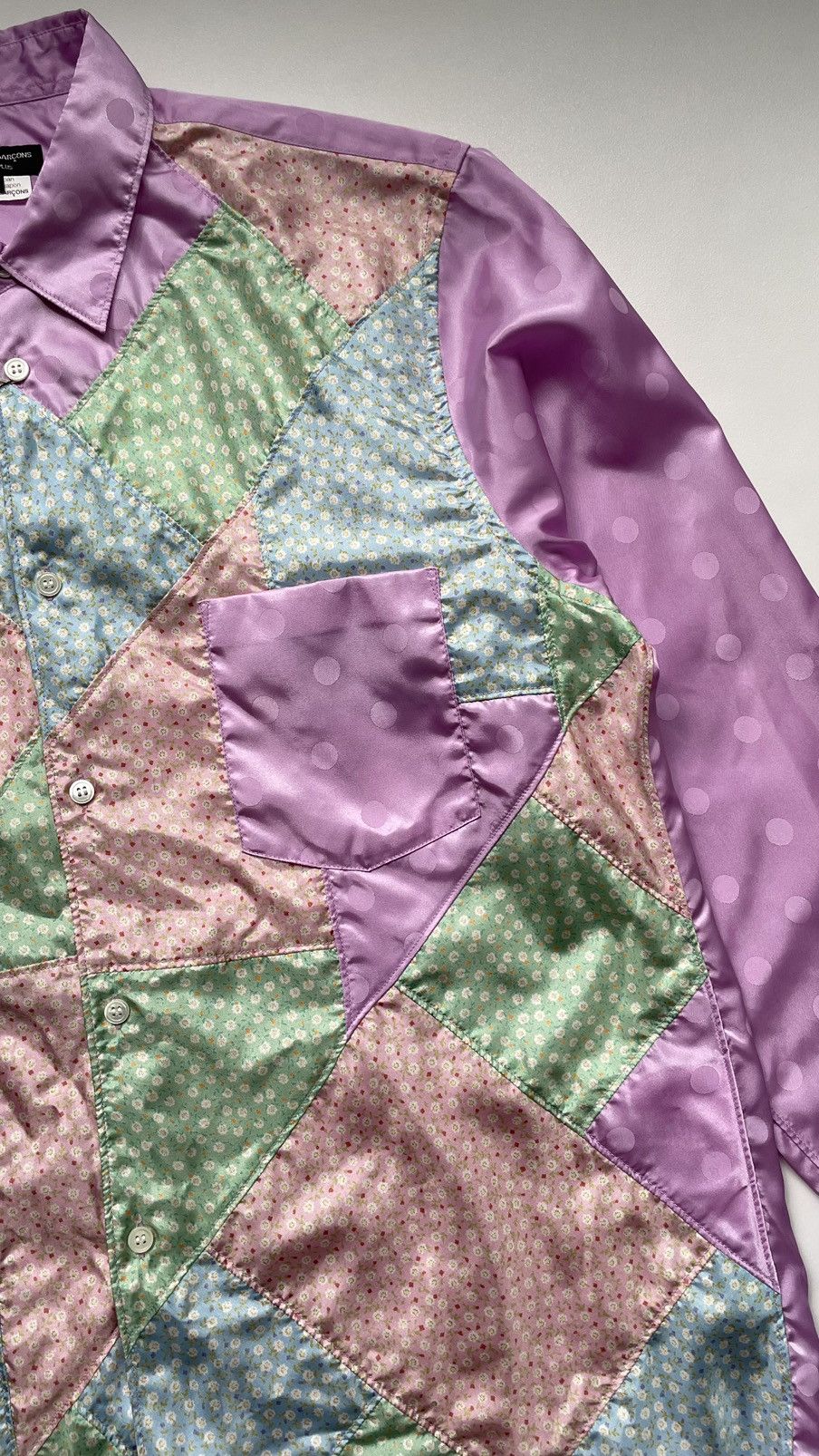 A/W 07 Patchwork Satin Shirt Shirts Button Ups