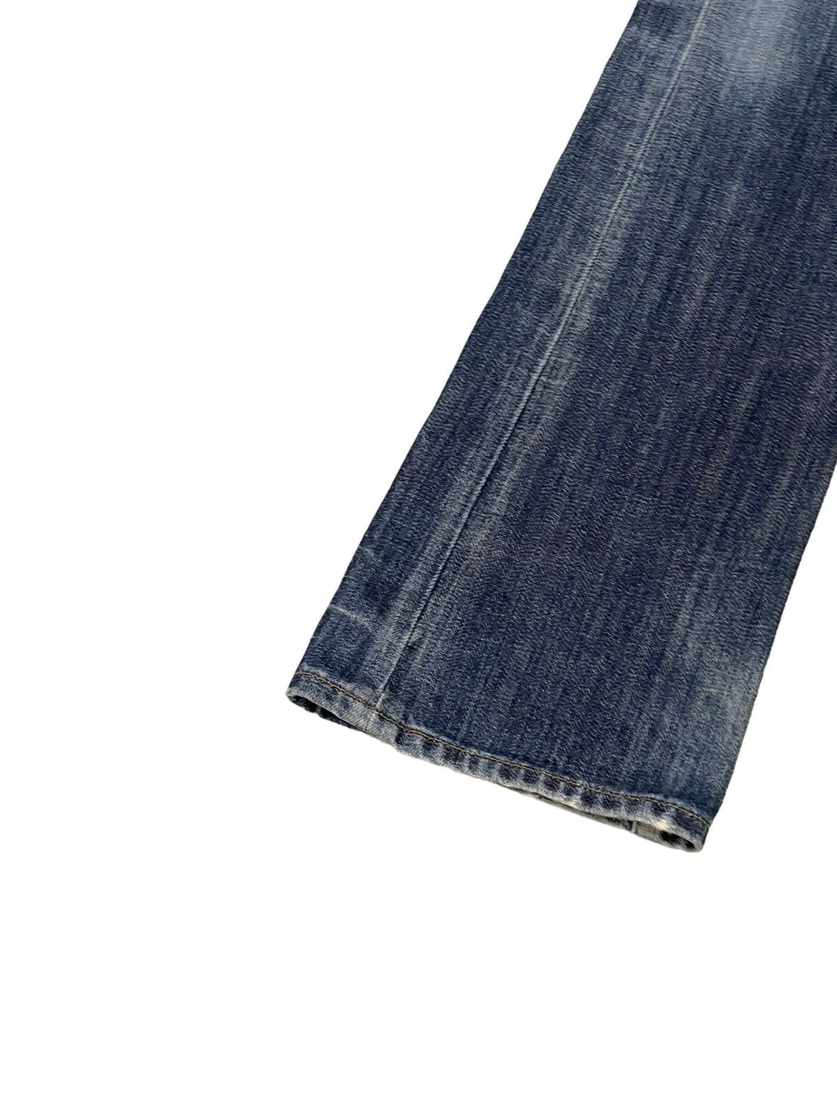 Japanese Brand Flare Jeans Bark Tannage Distress Low Rise Boot Cut 5🟦8 Size US 29 - 5 Thumbnail