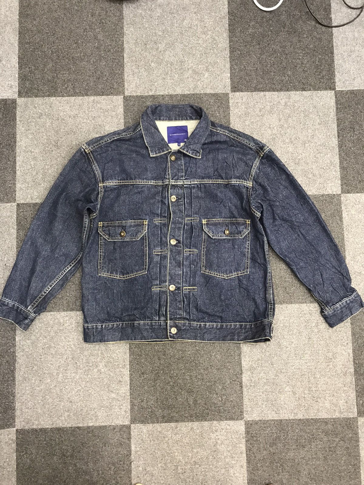 image of Denim Jacket Sevendays=Sundays Type 2 Oversize Trucker Jacket in Denim, Women's (Size Large)