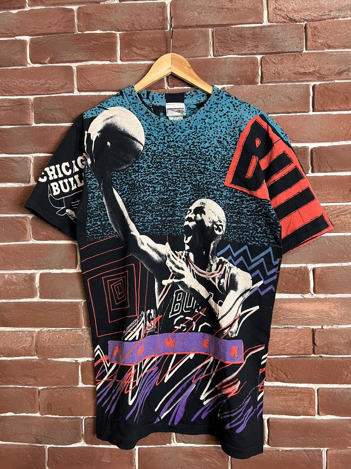 NBA Vintage 90s Magic Michael Jordan Chicago Bulls AOP NBA Tee Size US L / EU 52-54 / 3 - 2 Thumbnail