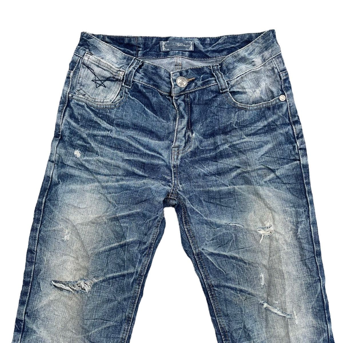 If Six Was Nine × Japanese Brand × Le Grande Bleu (L.G.B.) VINTAGE BORN JEANS STONE WASHED DISTRESSED DENIM PANTS Size US 31 - 6 Thumbnail