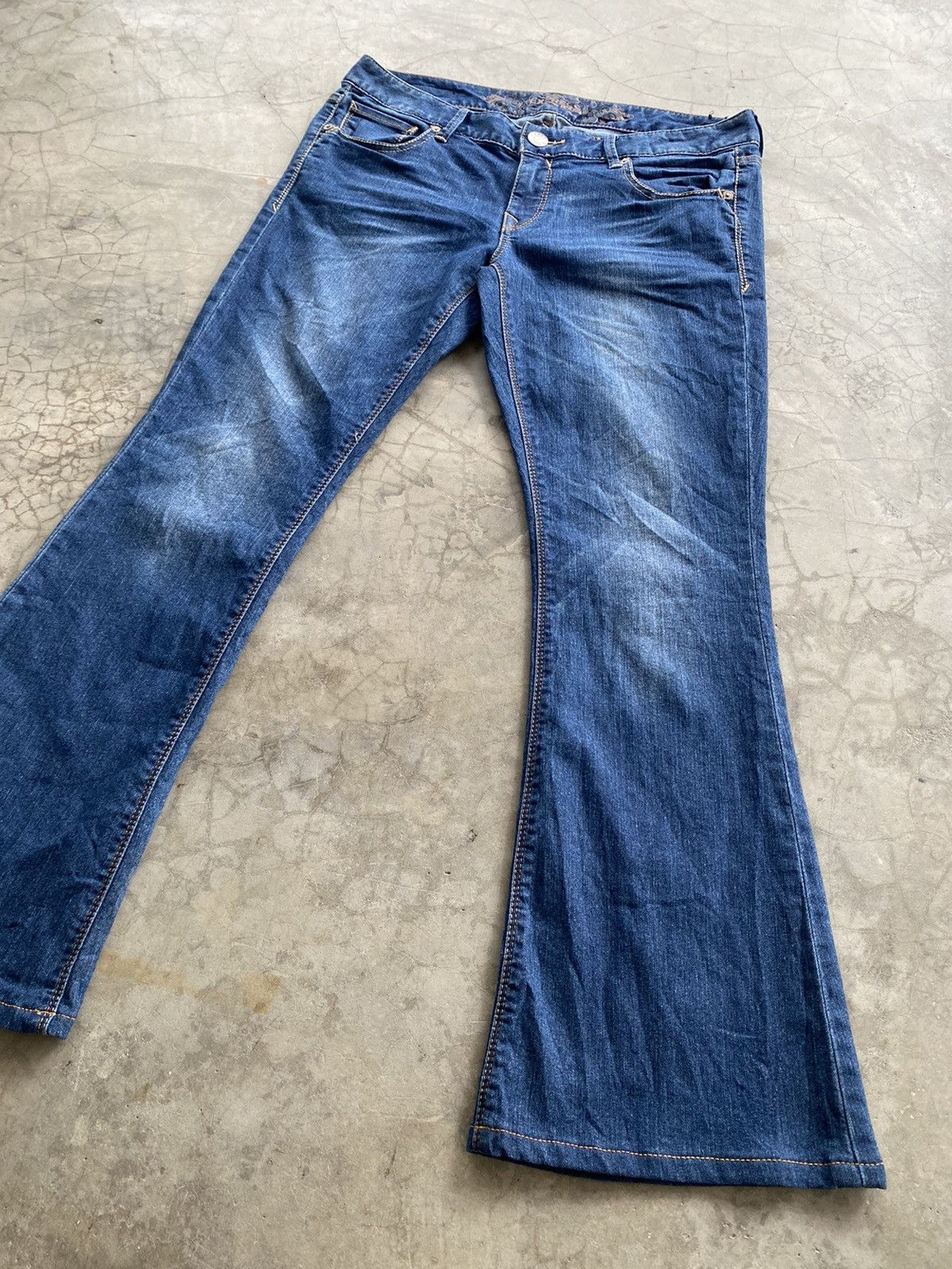 Tornado Mart Flare Jeans Japanese Express Stretchable Denim @296 Size 30" / US 8 / IT 44 - 7 Thumbnail