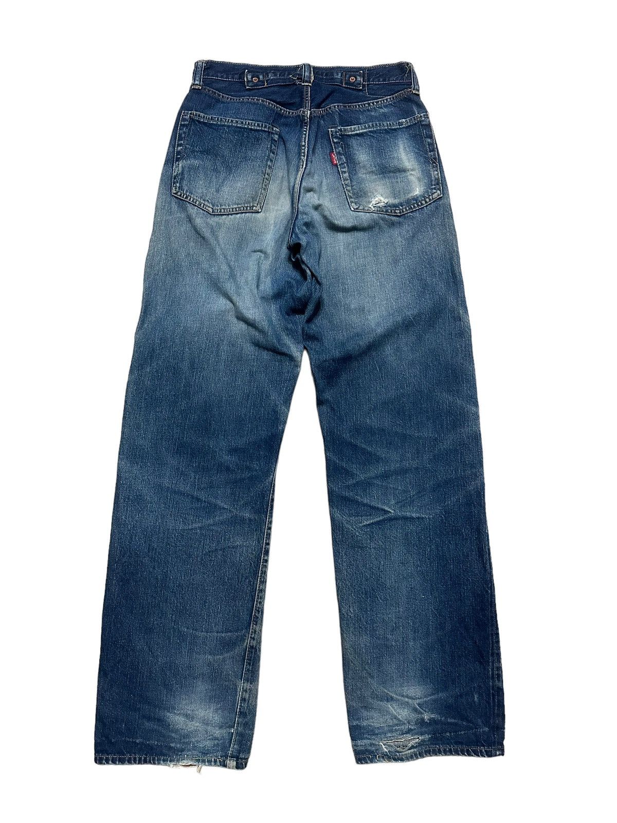 Sugar Cane 🇯🇵 Sugar Canes Buckle Back Selvedge Jeans Mud Wash Blue Size US 29 - 2 Thumbnail