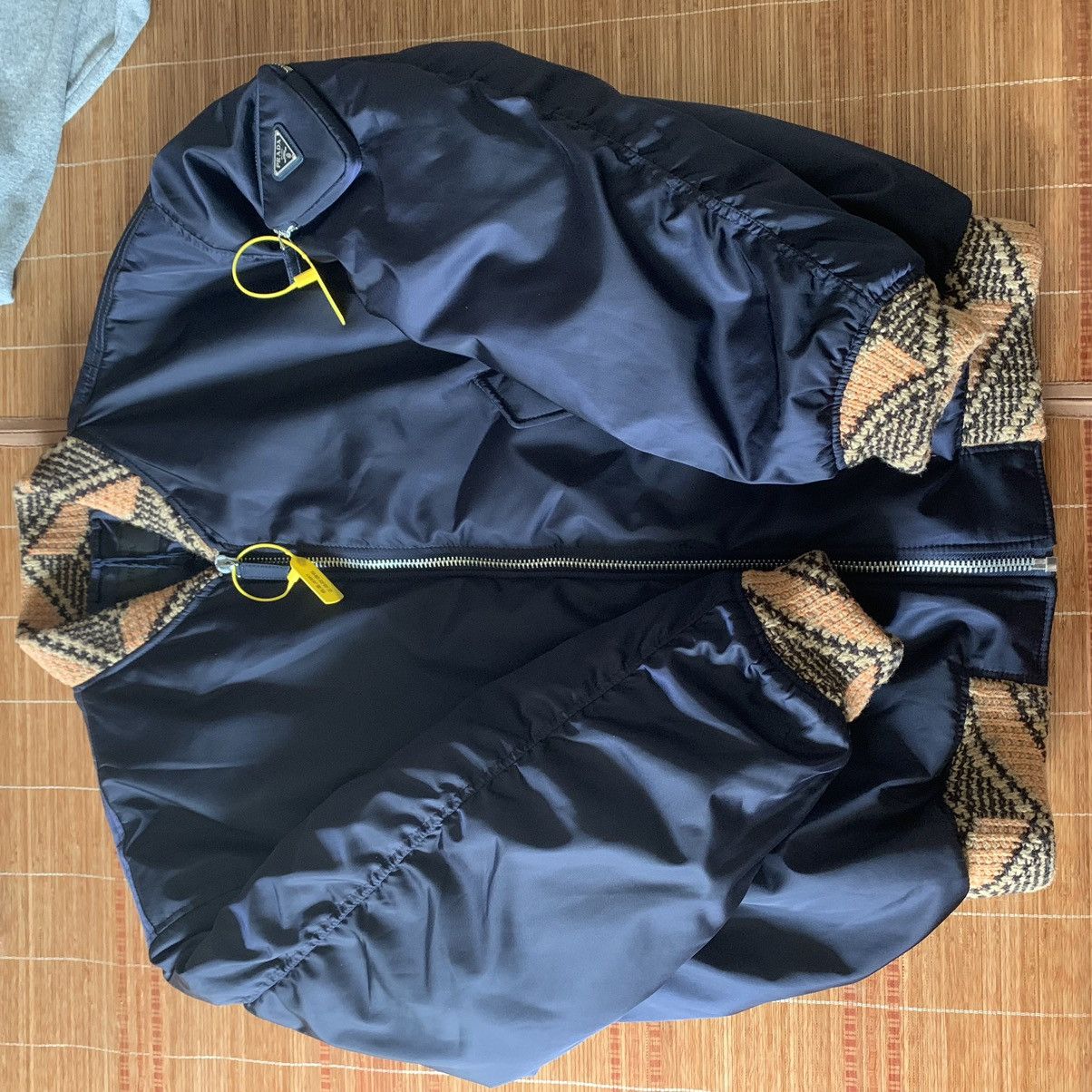 Image of Prada By Raf Simons Bomber in Navy, Men's (Size XS)