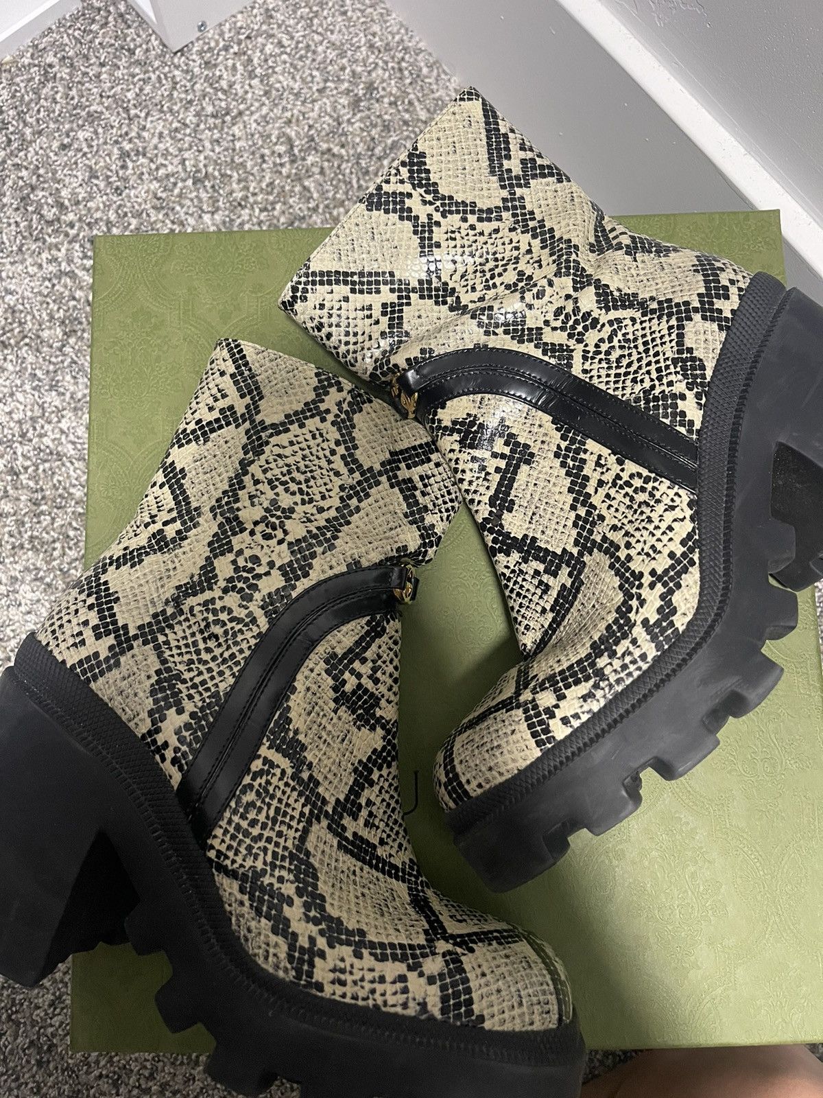 knock off gucci snake boots