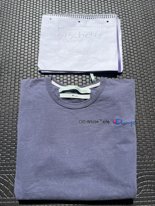 Off white x champion 2024 tee