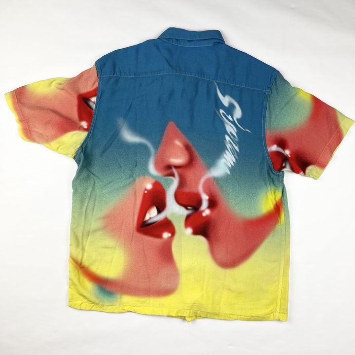 Supreme Supreme Blow Back Rayon Shirt Kiss Smoke Button Up Down