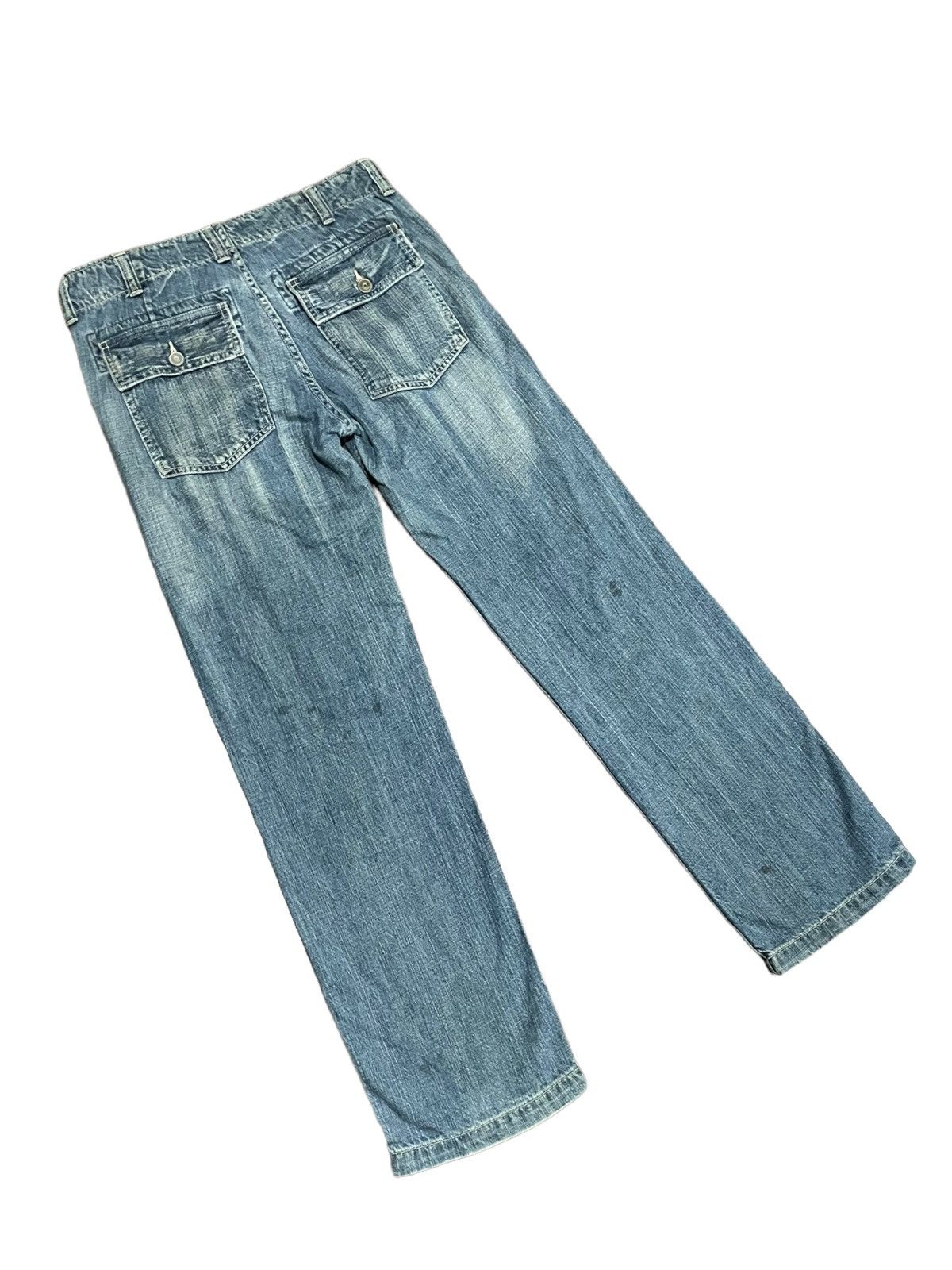 Japanese Brand × Johnbull John Bull 90s Distressed Fatigue Baker Army Style Jeans Size US 30 / EU 46 - 8 Thumbnail