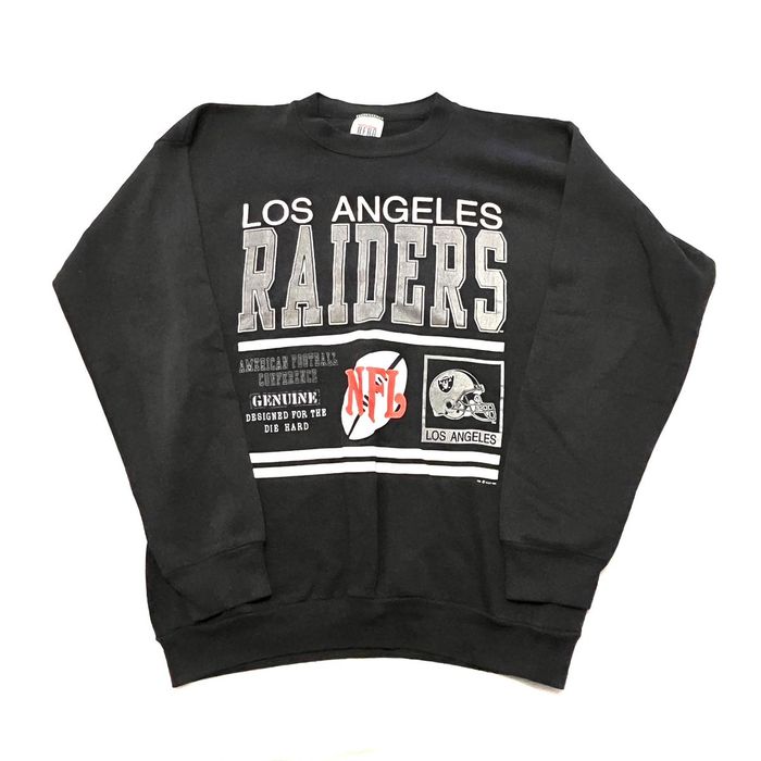 NFL Los Angeles Raiders black sweatshirt big log vintage NFL 90s | Grailed