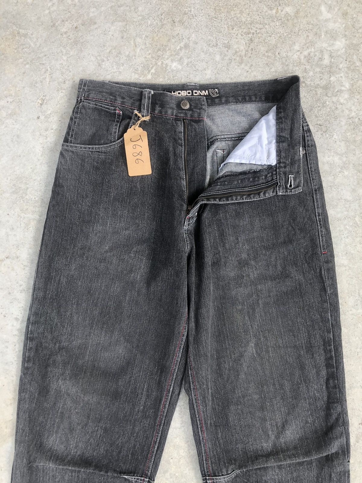 Hobo Japanese Hobo Embroidered Jeans Baggy Jean Hip Hop Size US 33 - 3 Thumbnail