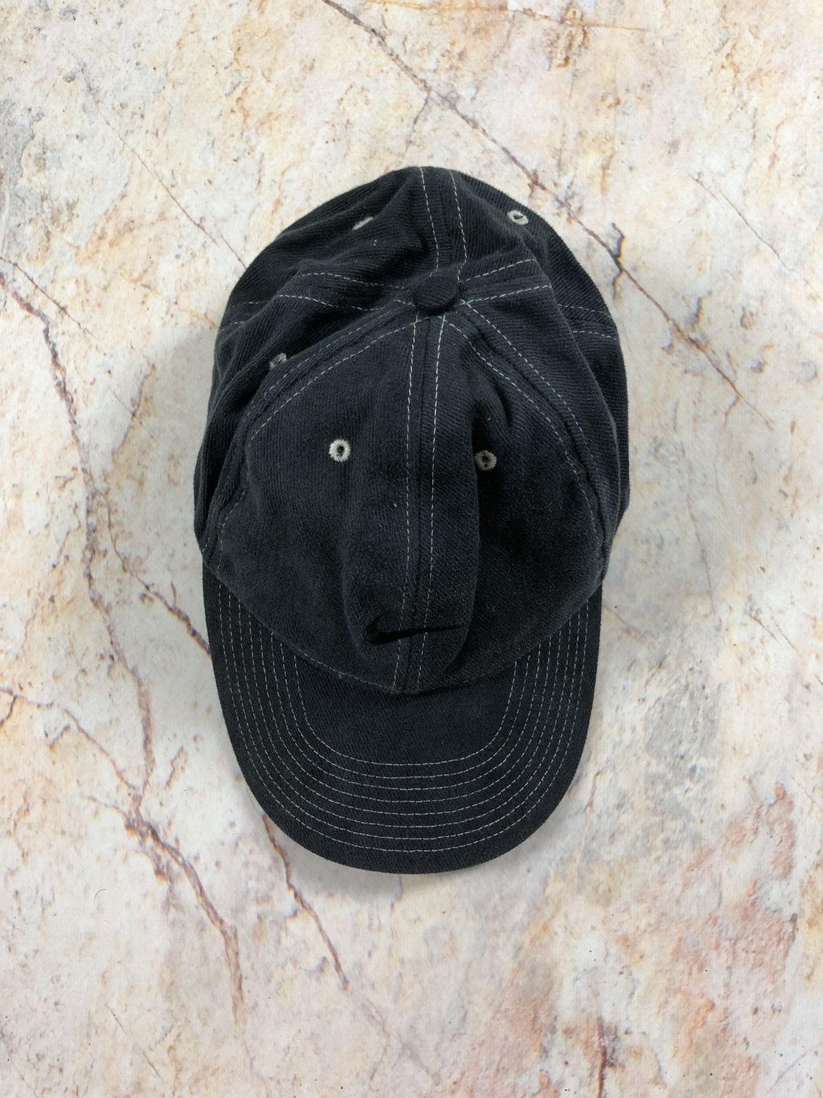 Nike × Vintage Nike vintage black logo cap Size ONE SIZE - 5 Thumbnail