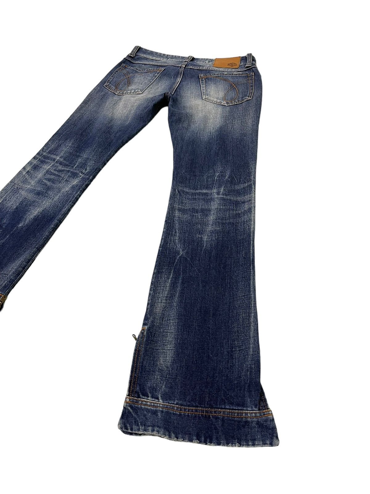 Japanese Brand Flare Jeans Rico Japan Distress Faded Low Rise Boot Cut 6🟦1 Size US 30 / EU 46 - 13 Thumbnail