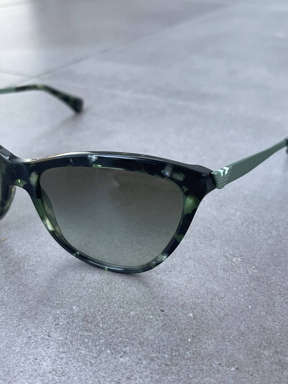 Emporio Armani Emporio Armani EA4030 5227/8E Marble Green Sunglasses Size ONE SIZE - 1 Thumbnail