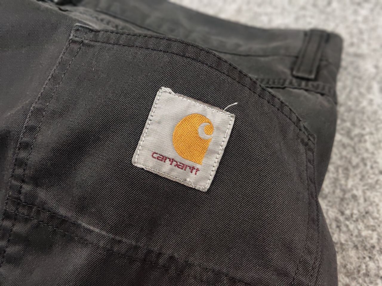 Carhartt Vintage 90's Carhartt Skill Faded Black Logo Pants Hype Size US 31 - 10 Thumbnail