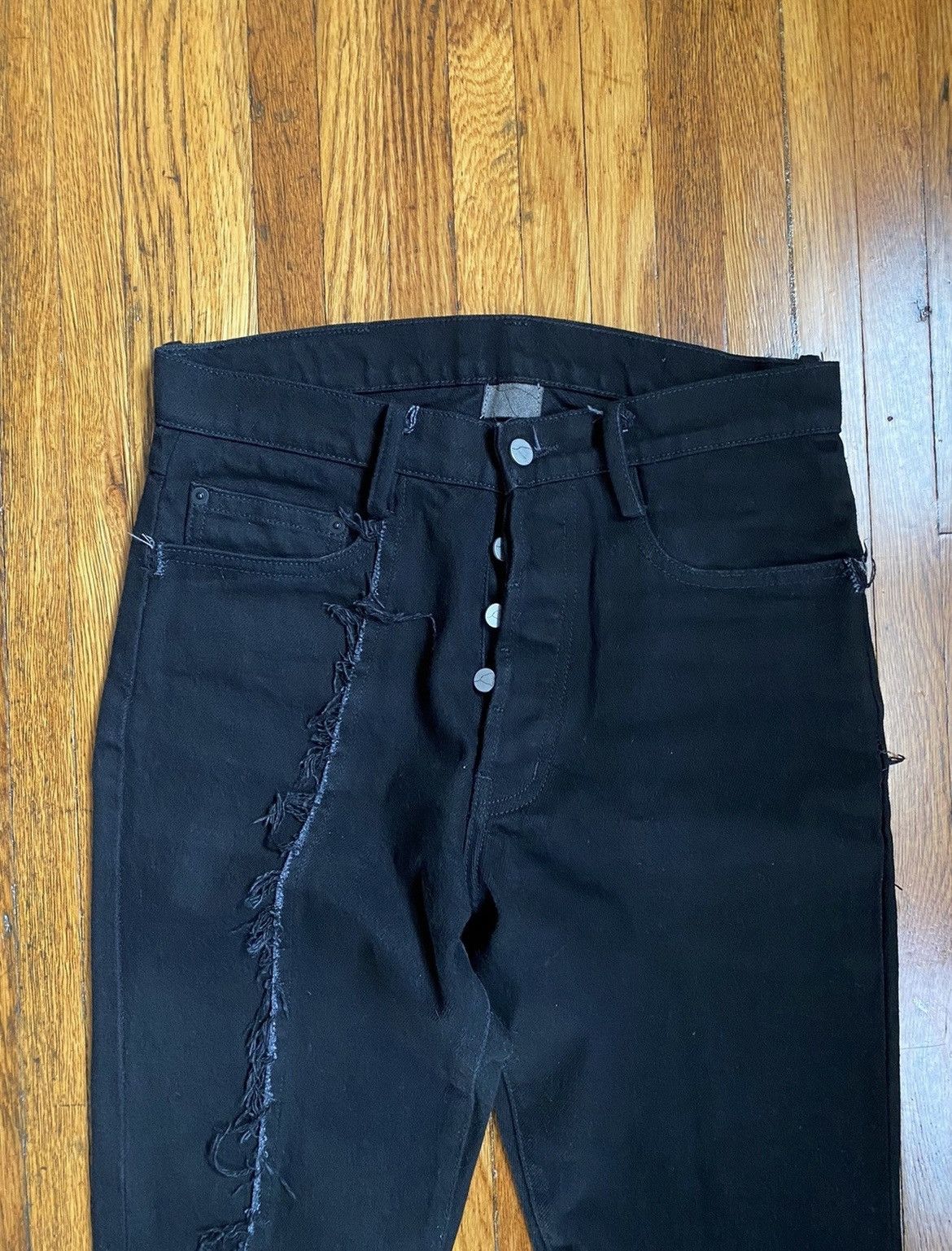 Unsound Rags UNSOUND JAPANESE BLACK RAW DENIM JEANS Size US 30 / EU 46 - 4 Thumbnail