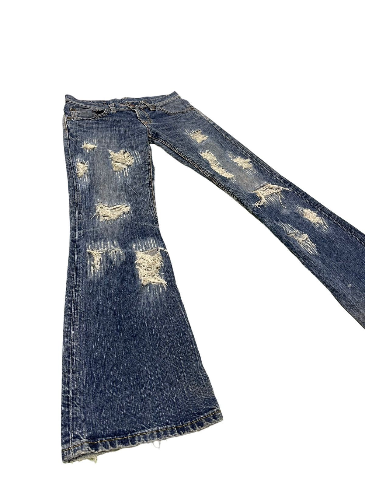 Edwin Flare Jeans Edwin Japan Distress Low Rise Boot Cut 6🟦1 Size US 31 - 2 Thumbnail