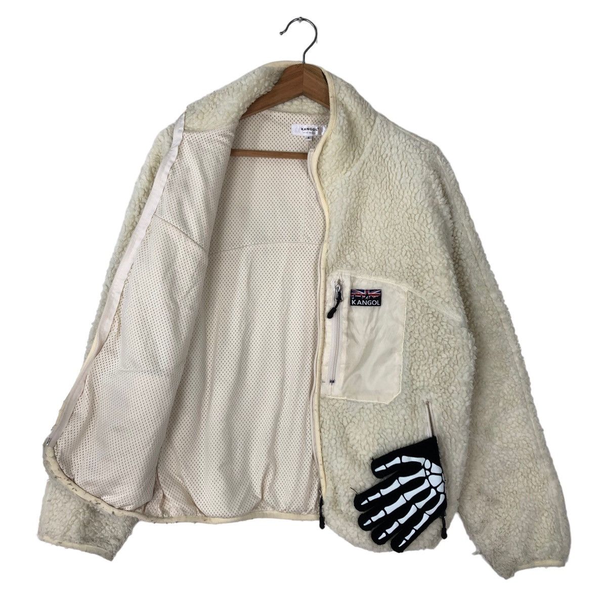 Japanese Brand VINTAGE DIP PILE SHERPA FLEECE JACKET KANGOL USA Size US S / EU 44-46 / 1 - 8 Thumbnail