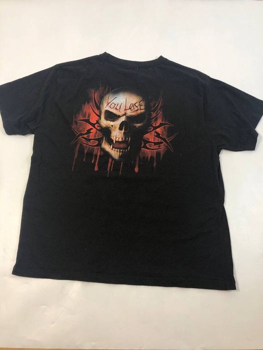 Affliction Sports Casual Cool Skull T-shirt Skeletons Punk Idol RACING ...