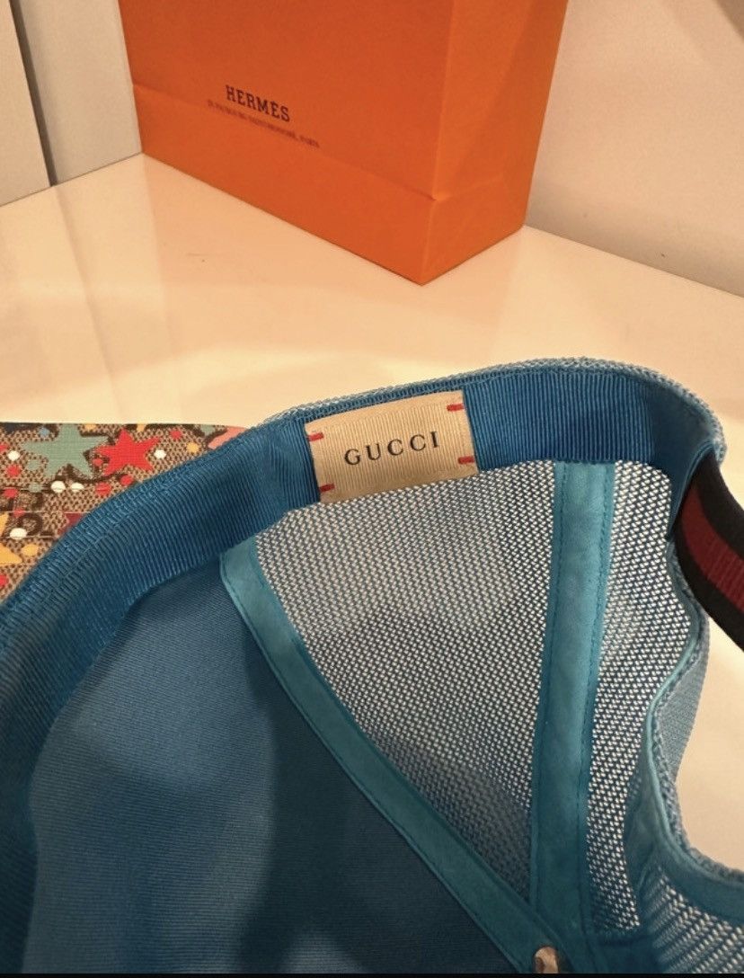 Gucci Gucci Print GG with stars Supreme Velcro Strap Baseball Cap Size ONE SIZE - 10 Thumbnail