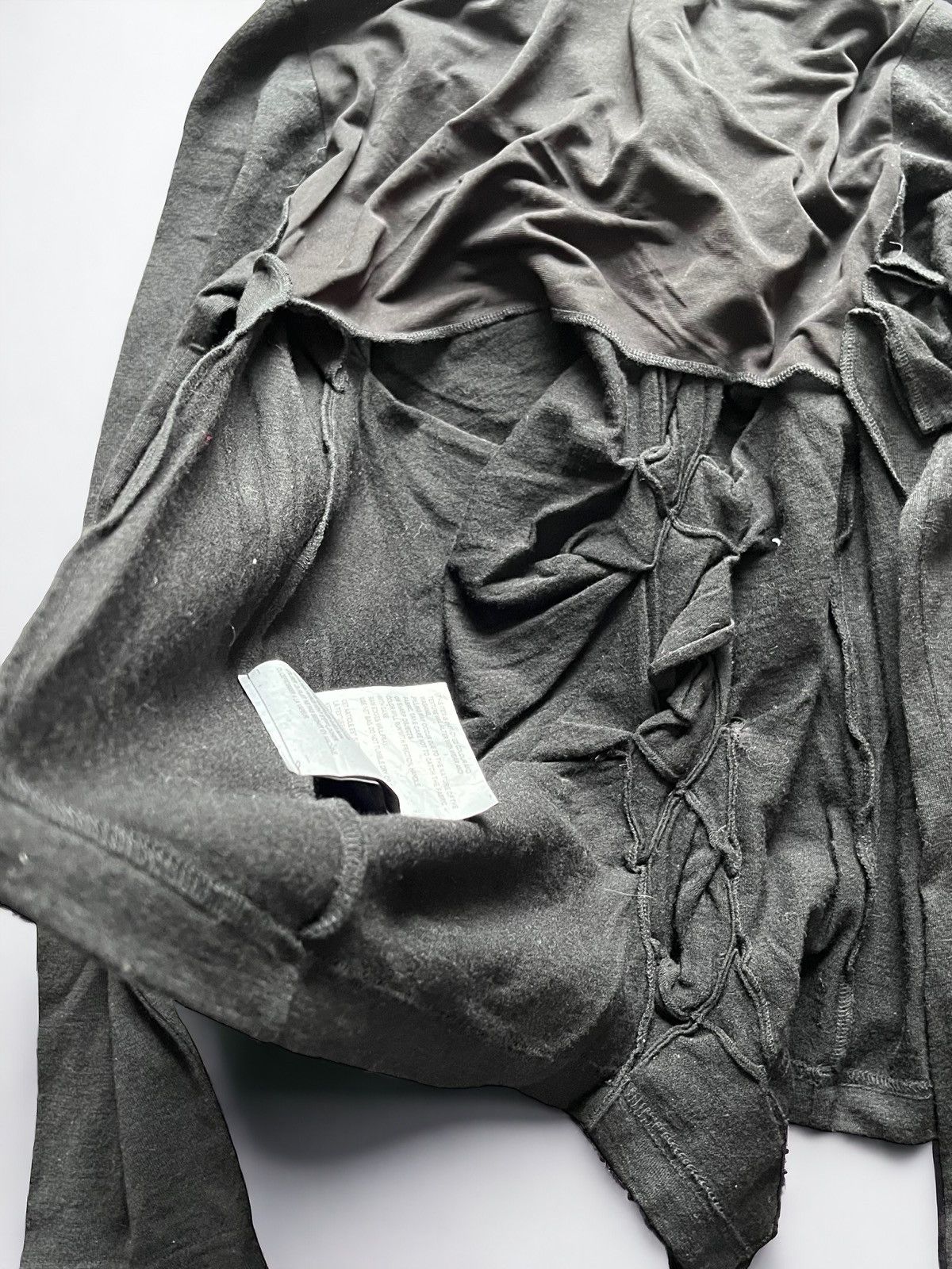 Comme des Garcons FW11 Cdg ruched “gathered” wool mesh sweater Size S / US 4 / IT 40 - 8 Thumbnail