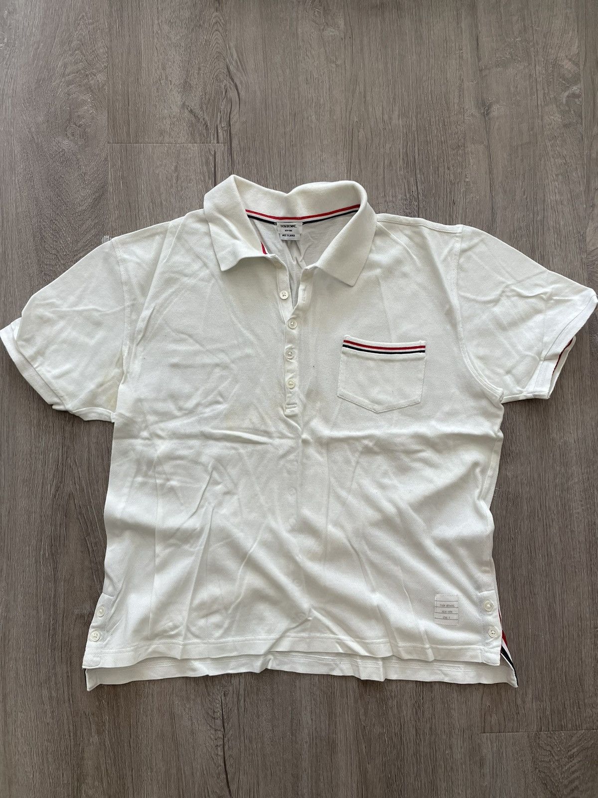 Thom Browne Thom Browne Classic White Polo - Size 3 Size US L / EU 52-54 / 3 - 1 Thumbnail